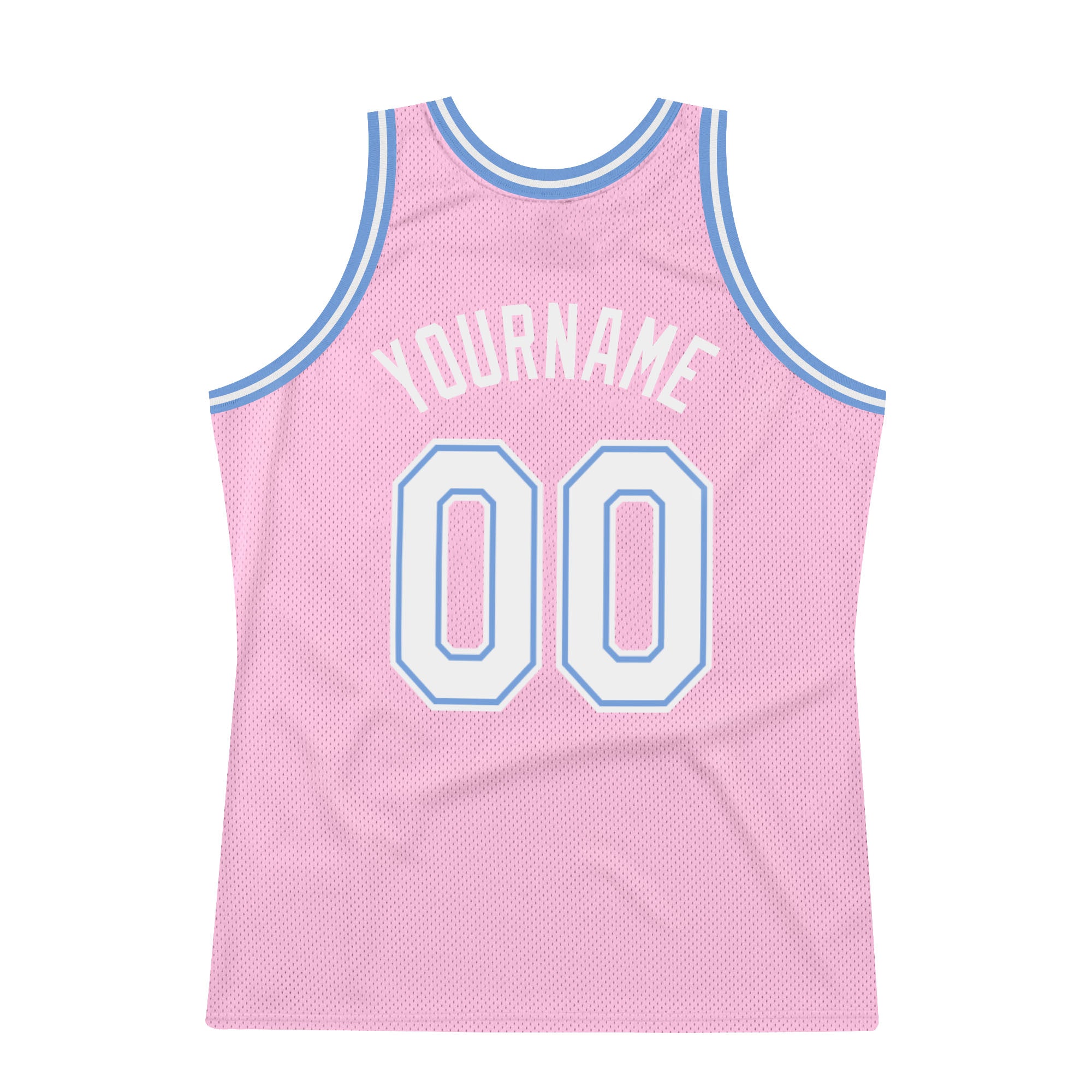 Cheap Custom Light Pink White-Light Blue Authentic Throwback Basketball  Jersey Free Shipping – CustomJerseysPro