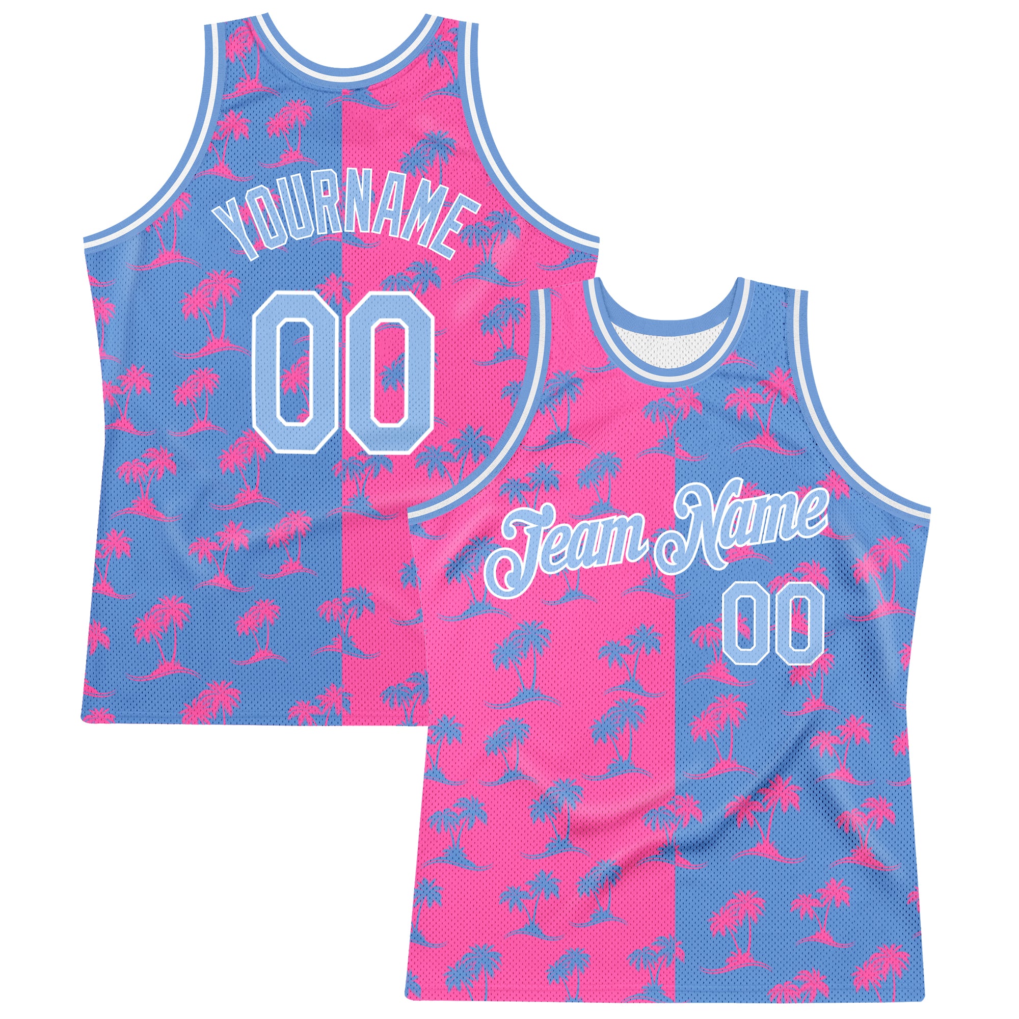 Custom Pink Lakes Blue-Black 3D Miami Palm Trees City Edition Authentic Baseball  Jersey Sale – UKSN INC