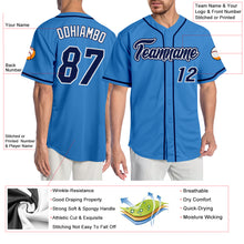 Charger l&#39;image dans la galerie, Custom Powder Blue Navy-White Authentic Baseball Jersey
