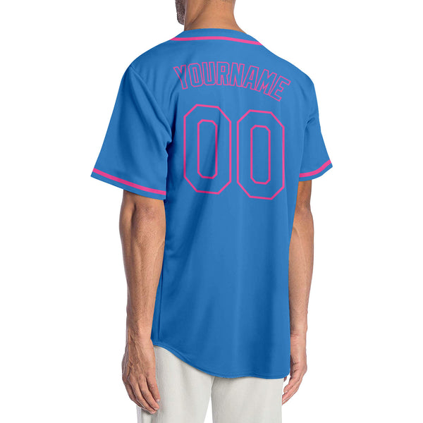 Cheap Custom Black Light Blue-Hot Pink Authentic Baseball Jersey Free  Shipping – CustomJerseysPro