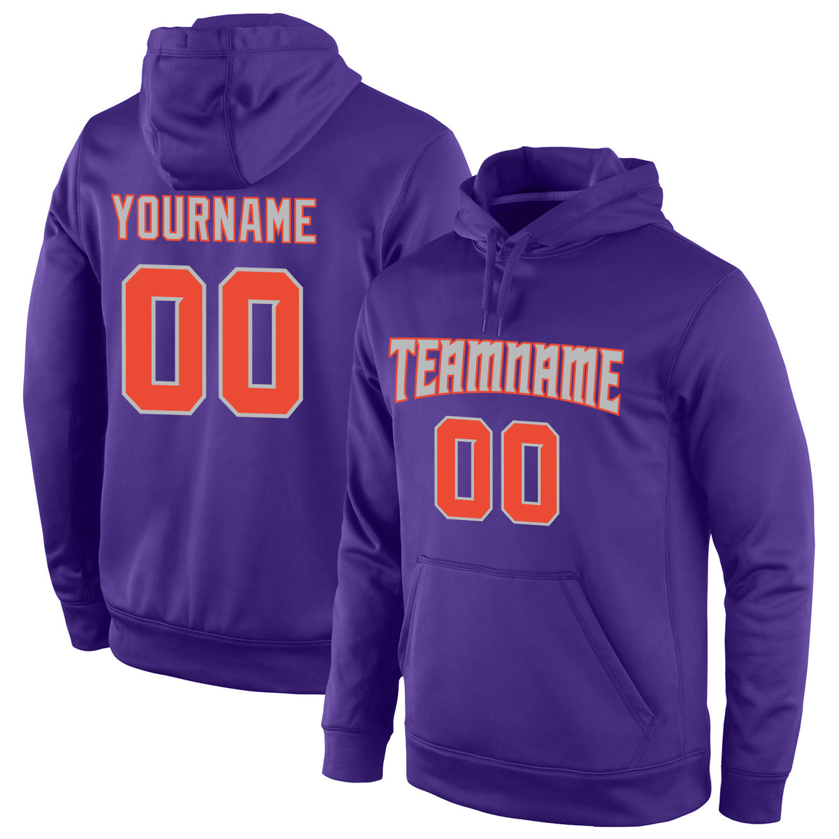 Sale Build Gray Hoodie Purple Hoodies Orange – CustomJerseysPro