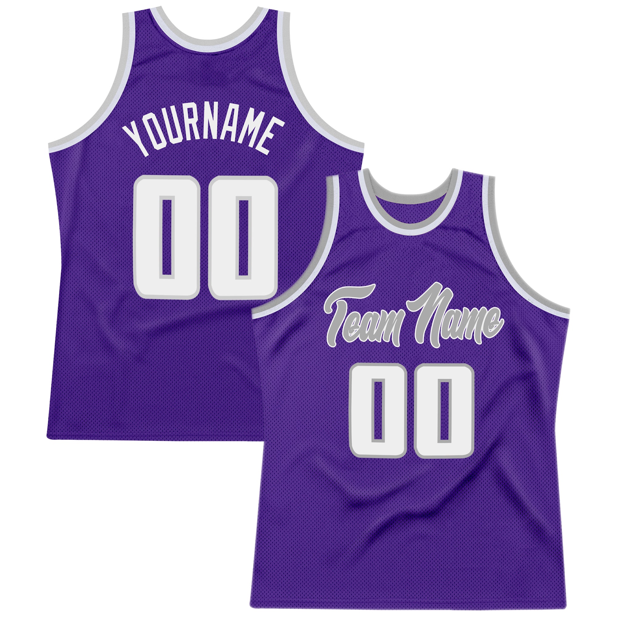 Custom Team Basketball Purple Jersey White