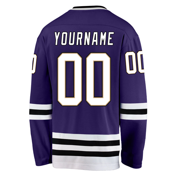 Cheap Custom Purple Black-White Hockey Jersey Free Shipping –  CustomJerseysPro