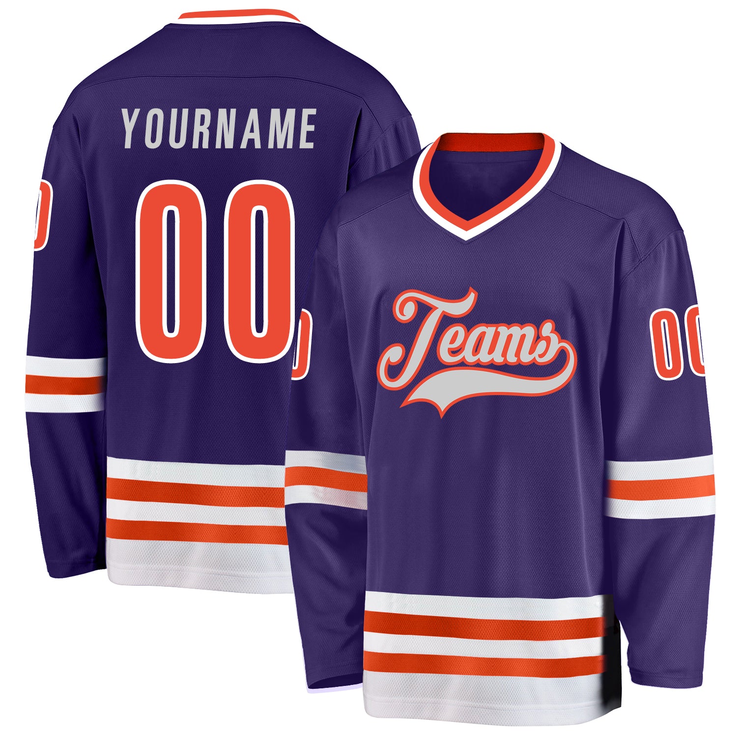 Cheap Custom White Purple-Orange Hockey Jersey Free Shipping –  CustomJerseysPro