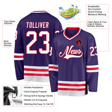 Charger l&#39;image dans la galerie, Custom Purple White-Red Hockey Jersey
