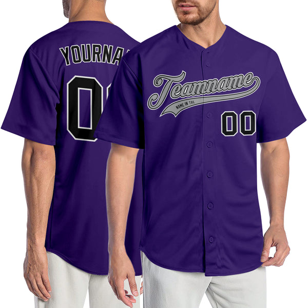 Cheap Custom Thunder Blue Purple-Yellow Authentic Baseball Jersey Free  Shipping – CustomJerseysPro