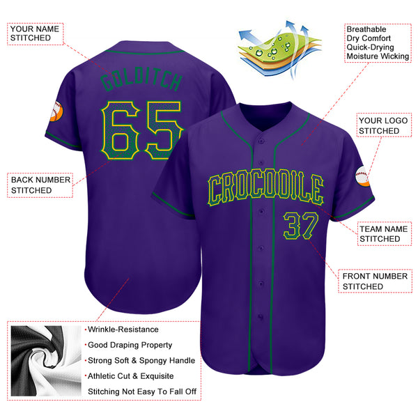 Cheap Custom Black Purple-Gold Authentic Baseball Jersey Free Shipping –  CustomJerseysPro