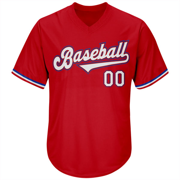 Sale Build Red Baseball Authentic Royal Throwback Shirt White