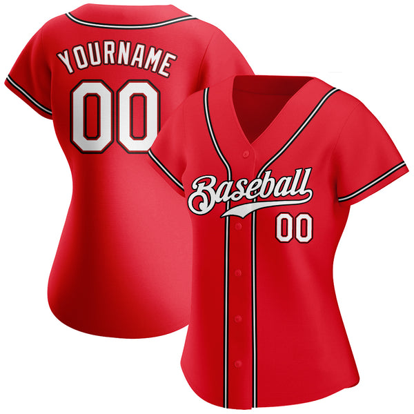 Custom Red White-Black Baseball Jersey – CustomJerseysPro