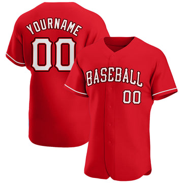 Custom Red White-Black Baseball Jersey – CustomJerseysPro