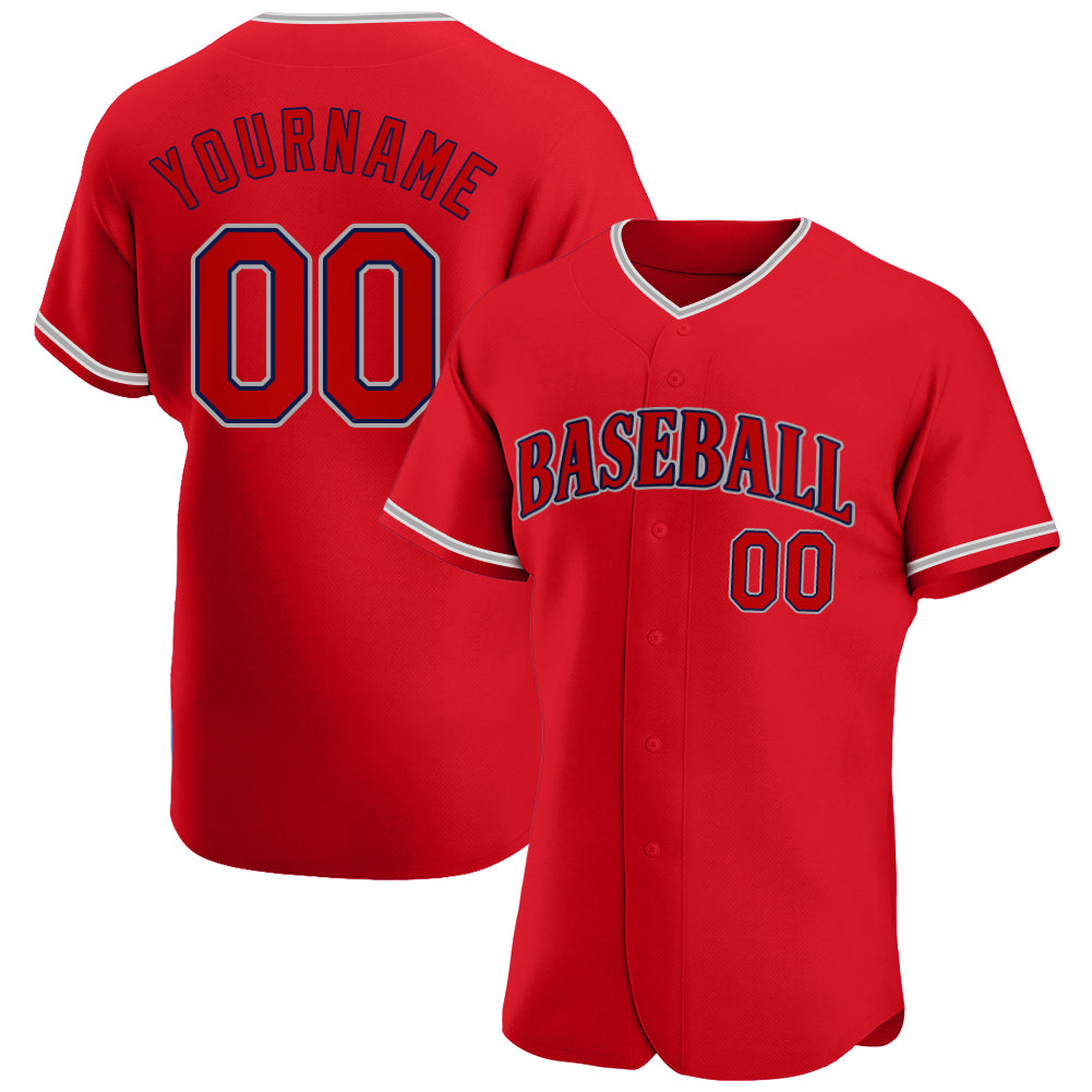 Sale Build Navy Baseball Authentic Red Jersey Red – CustomJerseysPro