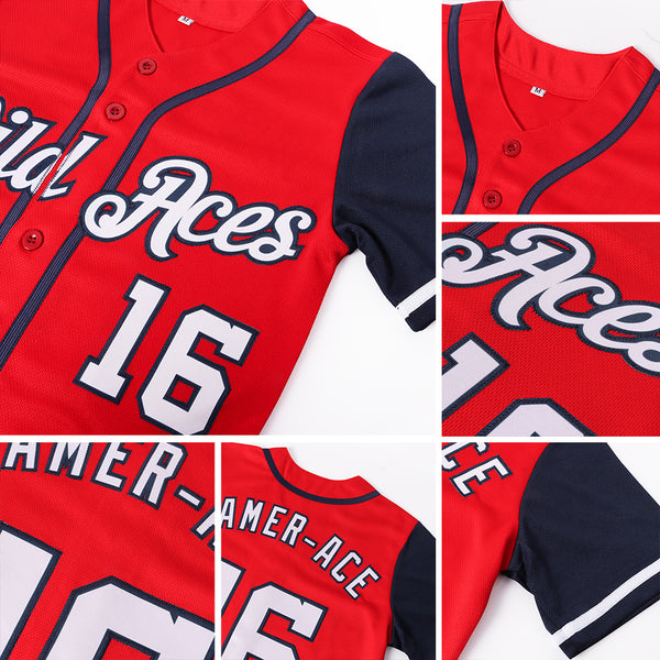 Sale Build Navy Baseball Authentic White Jersey Red – CustomJerseysPro