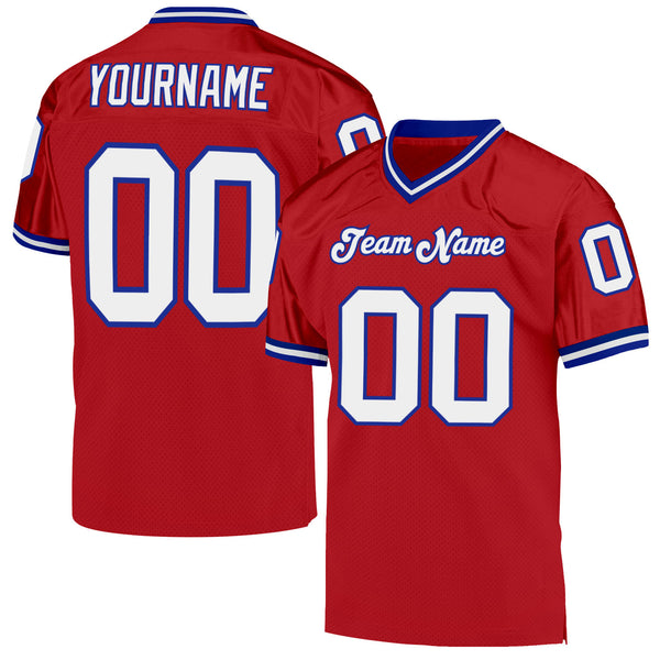 Custom Football Jersey (Red, Small)