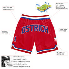 Загрузить изображение в средство просмотра галереи, Custom Red Royal-White Authentic Throwback Basketball Shorts
