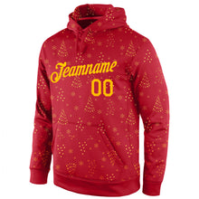 Загрузить изображение в средство просмотра галереи, Custom Stitched Red Gold Christmas 3D Sports Pullover Sweatshirt Hoodie
