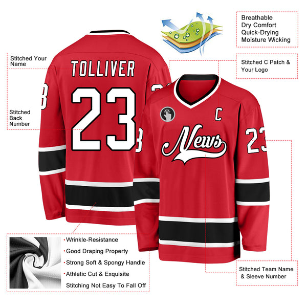 Cheap Custom Gray Red-Black Hockey Jersey Free Shipping – CustomJerseysPro