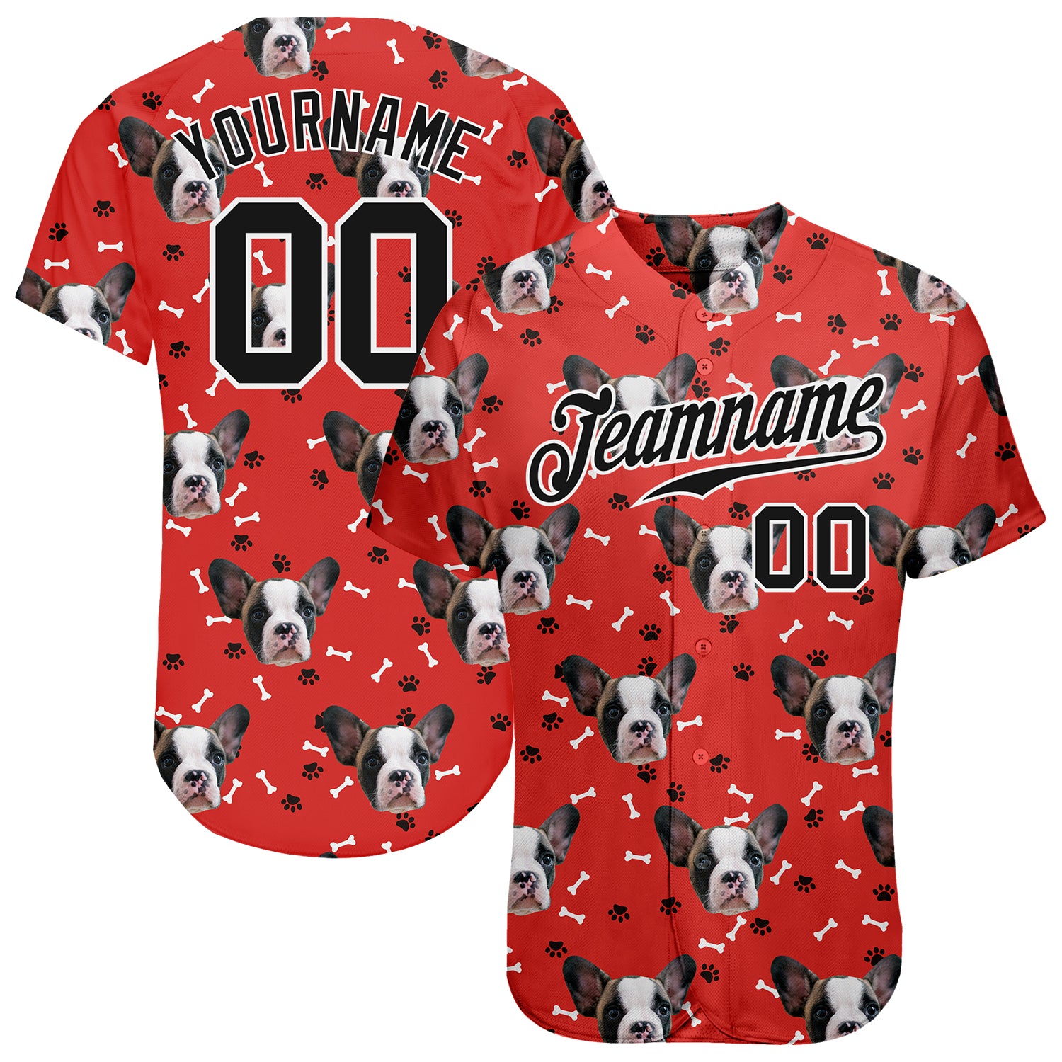 Bulldogs Red Baseball Jersey