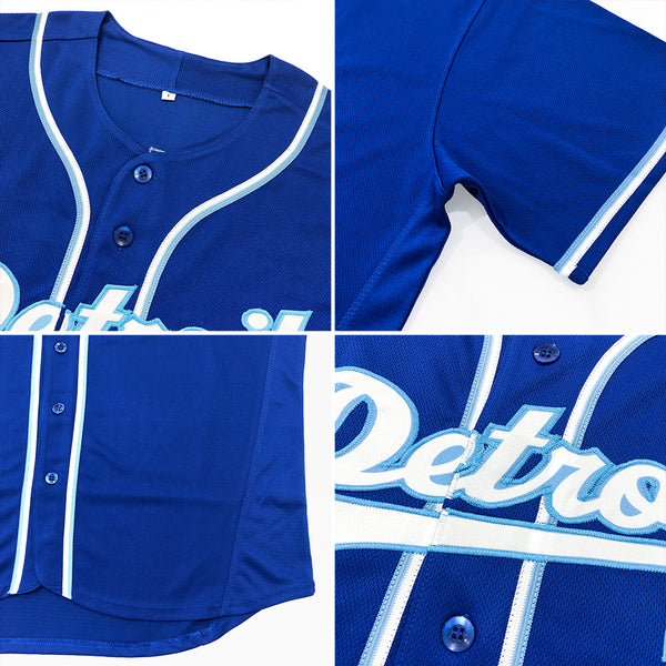 Custom Royal White-Light Blue Authentic Baseball Jersey – CustomJerseysPro