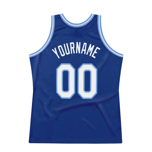 Sale Build Light Blue Basketball Authentic Royal Throwback Jersey White –  CustomJerseysPro