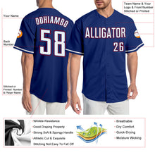 Laden Sie das Bild in den Galerie-Viewer, Custom Royal White-Red Authentic Baseball Jersey
