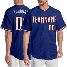 Load image into Gallery viewer, Custom Royal White-Red Authentic Baseball Jersey
