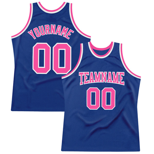 Cheap Custom Pink Black-White Authentic Throwback Basketball Jersey Free  Shipping – CustomJerseysPro