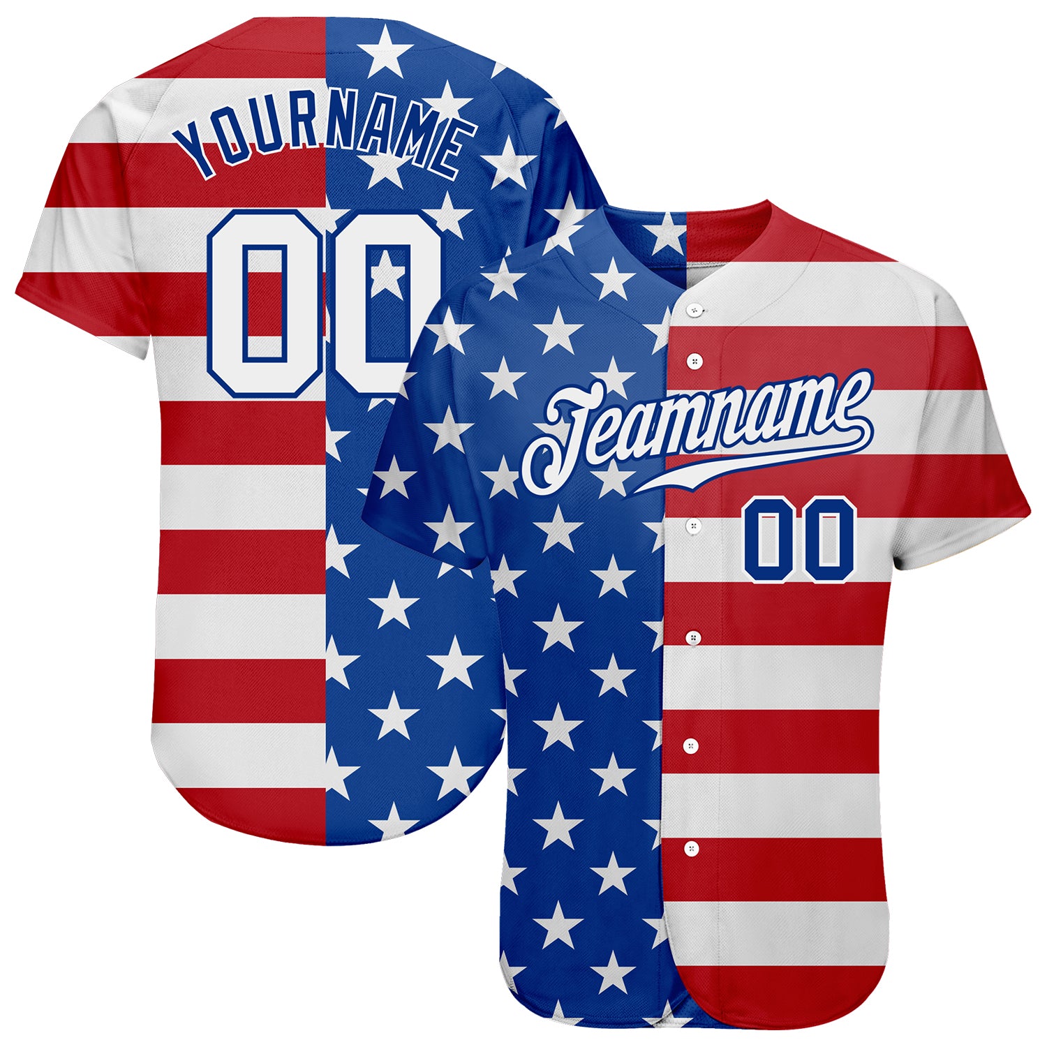 Cheap Custom White White-Red 3D American Flag Authentic Baseball Jersey  Free Shipping – CustomJerseysPro