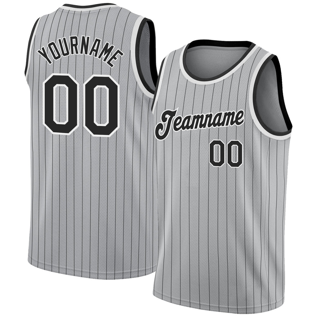 Cheap Custom Black White-Gray Round Neck Sublimation Basketball Suit Jersey  Free Shipping – CustomJerseysPro