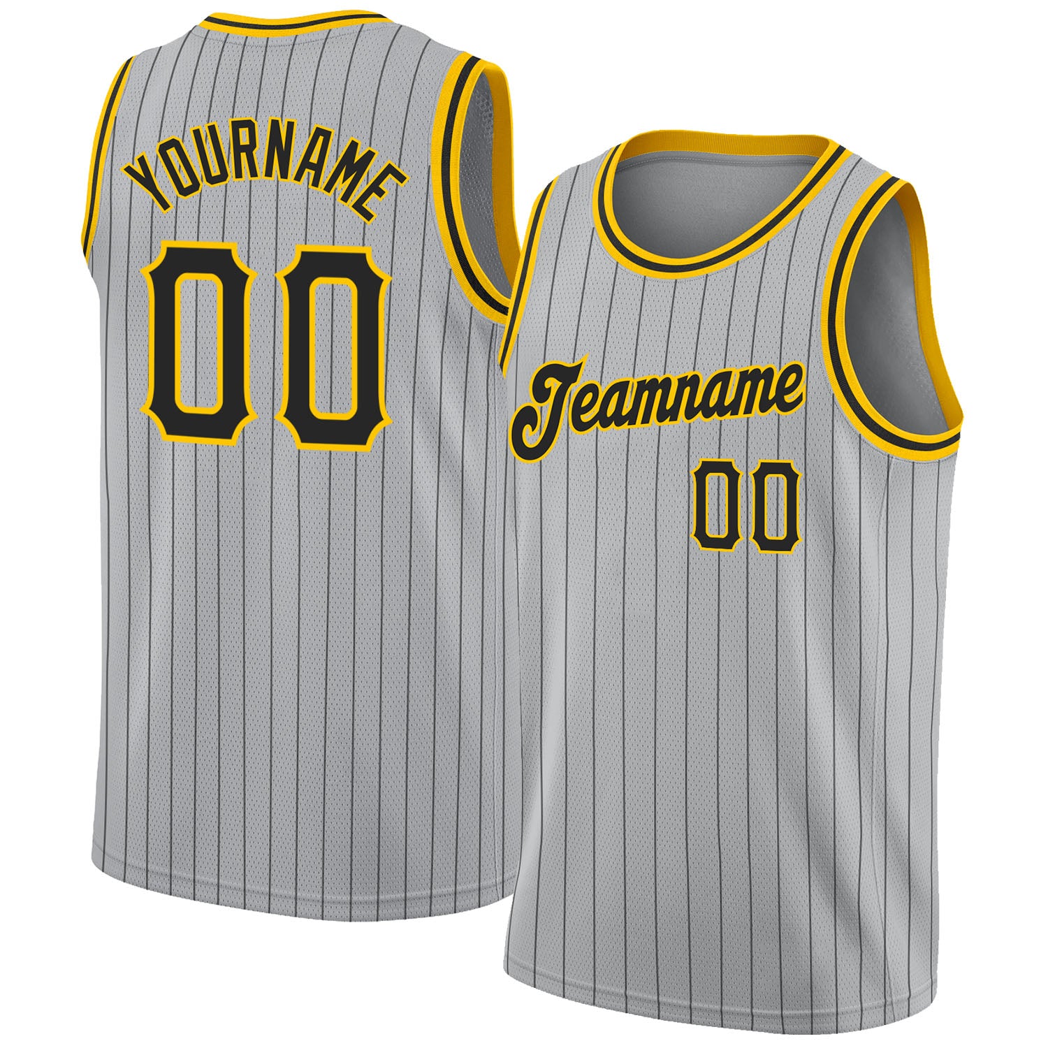 Cheap Custom Gray Black-Gold Authentic Throwback Basketball Jersey Free  Shipping – CustomJerseysPro