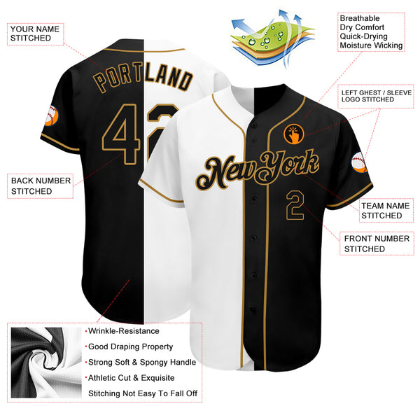 Sale Build Old Gold Baseball Authentic Black Jersey Black