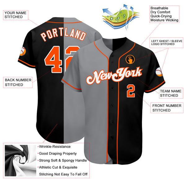 Personalized Mens San Francisco Orange Baseball Jersey HOT Men