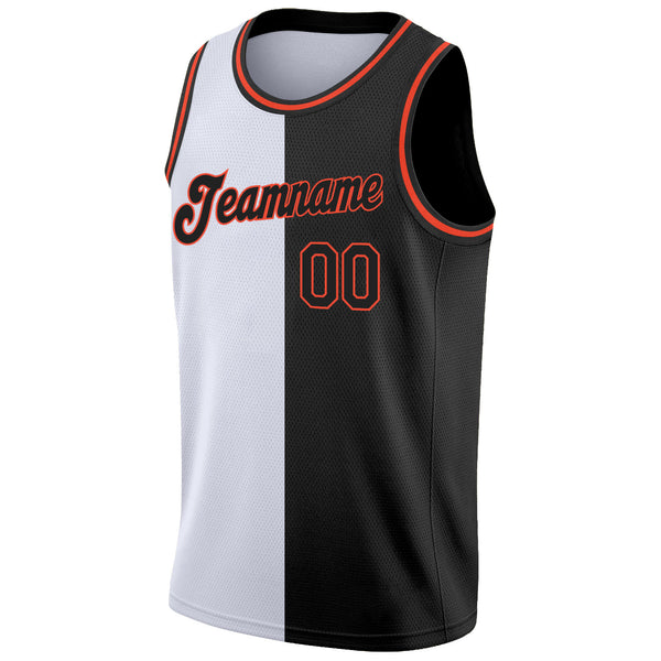 Cheap Custom White Black-Orange Authentic Split Fashion Basketball Jersey  Free Shipping – CustomJerseysPro