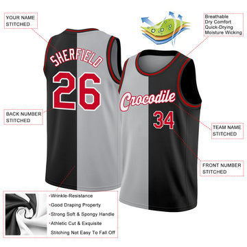  Custom Basketball Jerseys Stitched Personalized Team Uniforms  Half Color Split for Men Women Youth/Kids : Sports & Outdoors