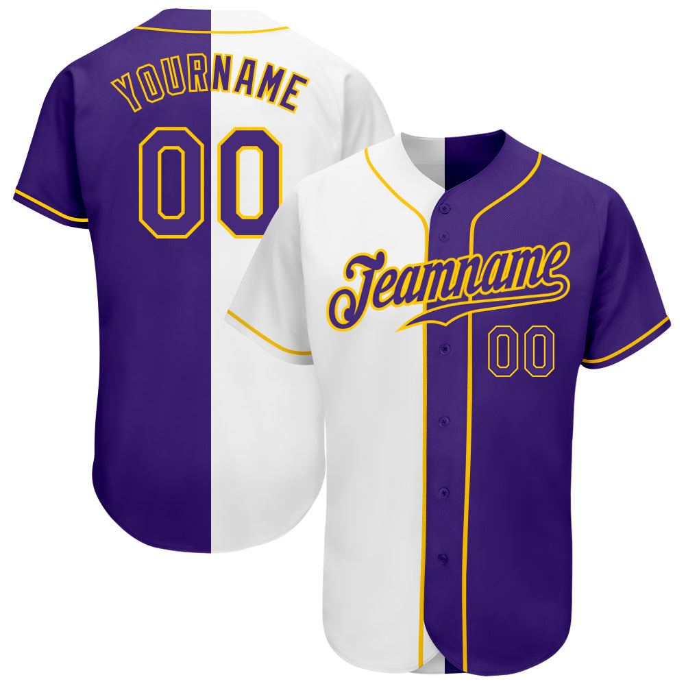 Cheap Custom Black Gold Pinstripe Purple-Gold Authentic Baseball Jersey  Free Shipping – CustomJerseysPro