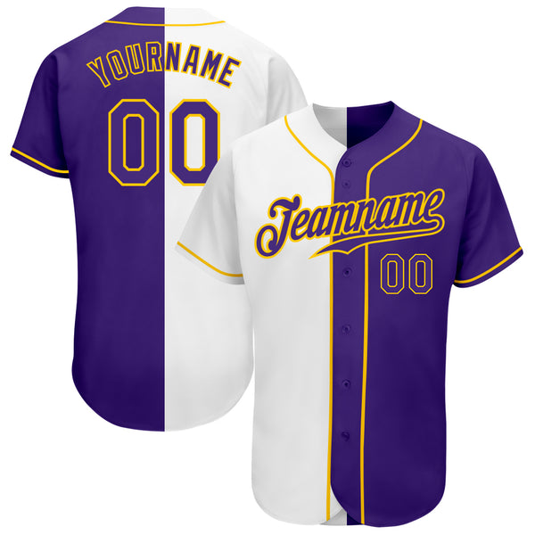 Cheap Custom Black Purple-Gold Authentic Baseball Jersey Free Shipping –  CustomJerseysPro