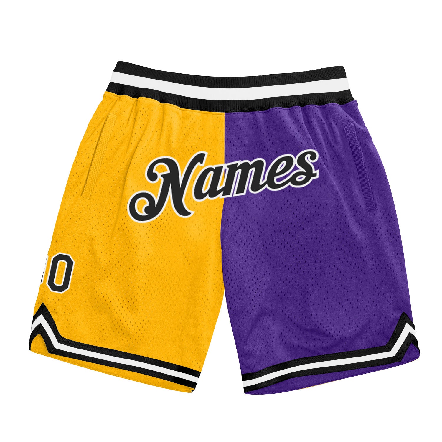 Cheap Custom Black Purple-Gold Authentic Throwback Basketball