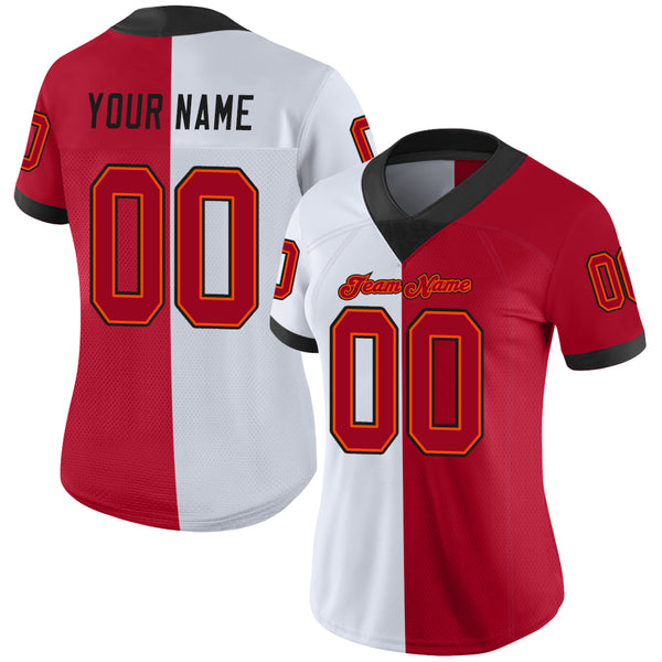 Sale Build Red Baseball Authentic Black Split Fashion Jersey White –  CustomJerseysPro