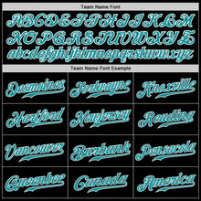 Load image into Gallery viewer, Custom Black Teal-Orange Authentic Split Fashion Baseball Jersey
