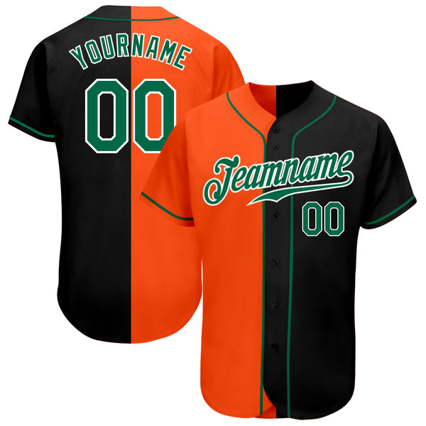 Sale Build Gold Baseball Authentic Black Split Fashion Jersey Kelly Green –  CustomJerseysPro