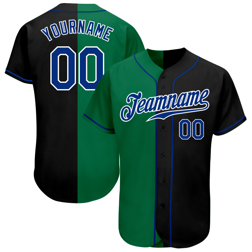 Cheap Custom Black Kelly Green-White Authentic Split Fashion Baseball Jersey  Free Shipping – CustomJerseysPro