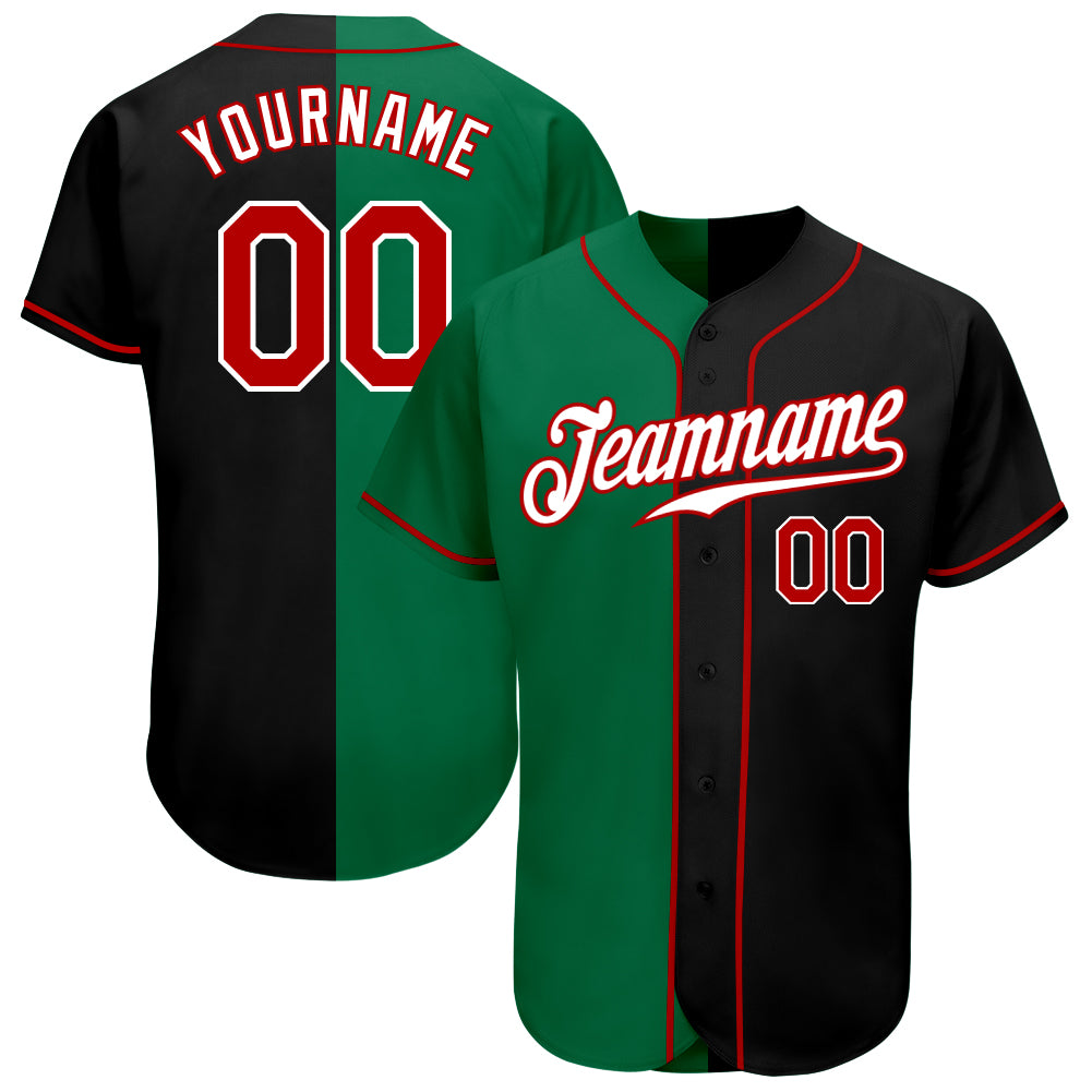 Cheap Custom Red Kelly Green-Black Authentic Gradient Fashion Baseball  Jersey Free Shipping – CustomJerseysPro