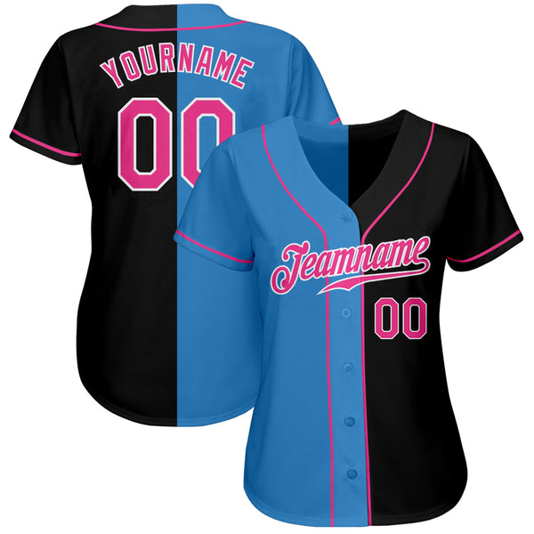 Cheap Custom Powder Blue Pink-White Authentic Baseball Jersey Free Shipping  – CustomJerseysPro