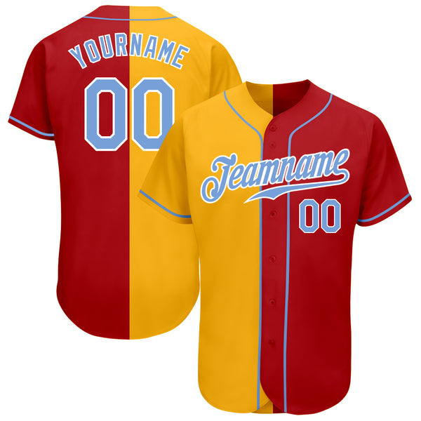 Cheap Custom Black Red-Light Blue Authentic Two Tone Baseball Jersey Free  Shipping – CustomJerseysPro