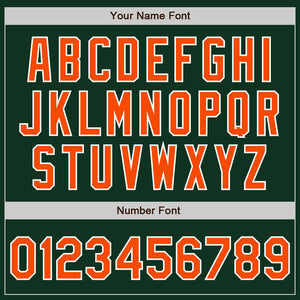 Custom Green Orange-Gray Authentic Split Fashion Baseball Jersey