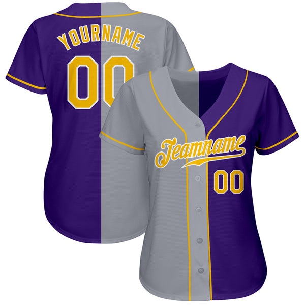 Cheap Custom Black Purple-Gold Authentic Baseball Jersey Free Shipping –  CustomJerseysPro