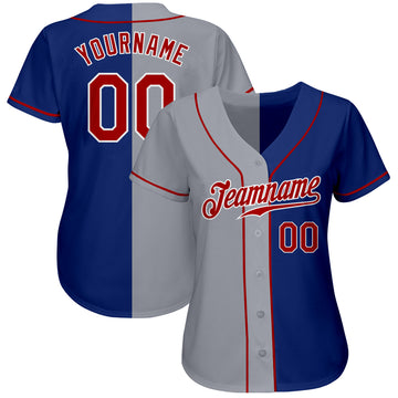 Custom Blue Red-White 3D American Flag Fashion Authentic Baseball Jersey