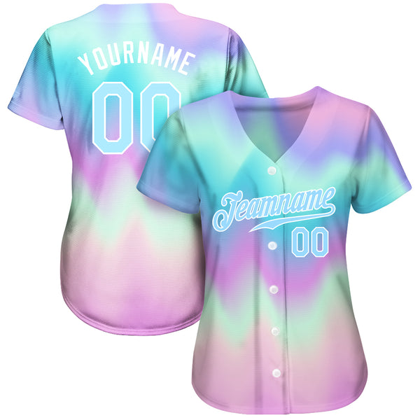 Custom Neon Green Purple-White Authentic Baseball Jersey