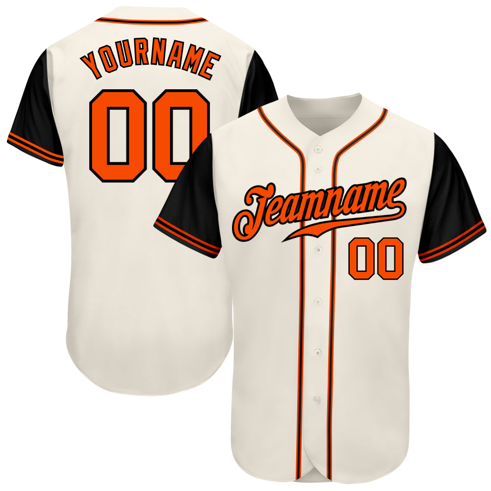 Cheap Custom Cream Orange-Black Authentic Two Tone Baseball Jersey Free  Shipping – CustomJerseysPro
