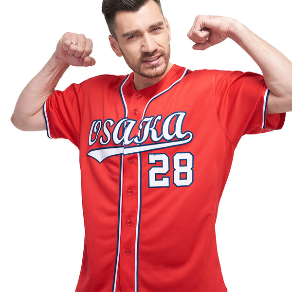 Custom Red White-Black Baseball Jersey – CustomJerseysPro