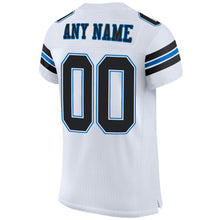 Load image into Gallery viewer, Custom White Black-Panther Blue Mesh Authentic Football Jersey
